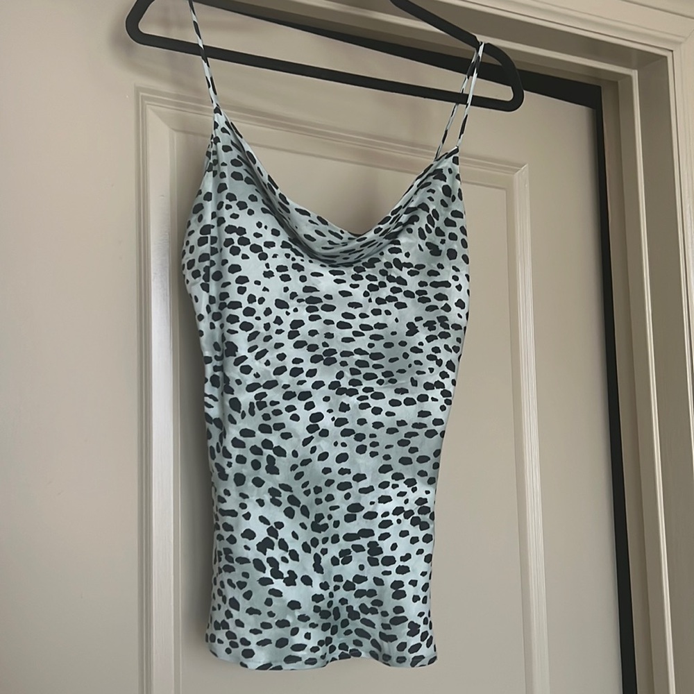Zara silky tank top. Hip length